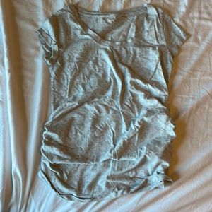 Maternity Scoop-Neck Side-Shirred T-Shirt